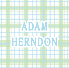 Load image into Gallery viewer, Green & Blue Plaid Luggage Tag