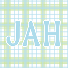 Load image into Gallery viewer, Green & Blue Plaid Luggage Tag