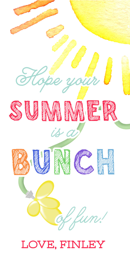 Water Balloon Gift Tag Katie Corley Art