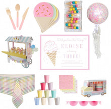 Load image into Gallery viewer, Sweet Scoops Ice cream Birthday Invitation- Pink