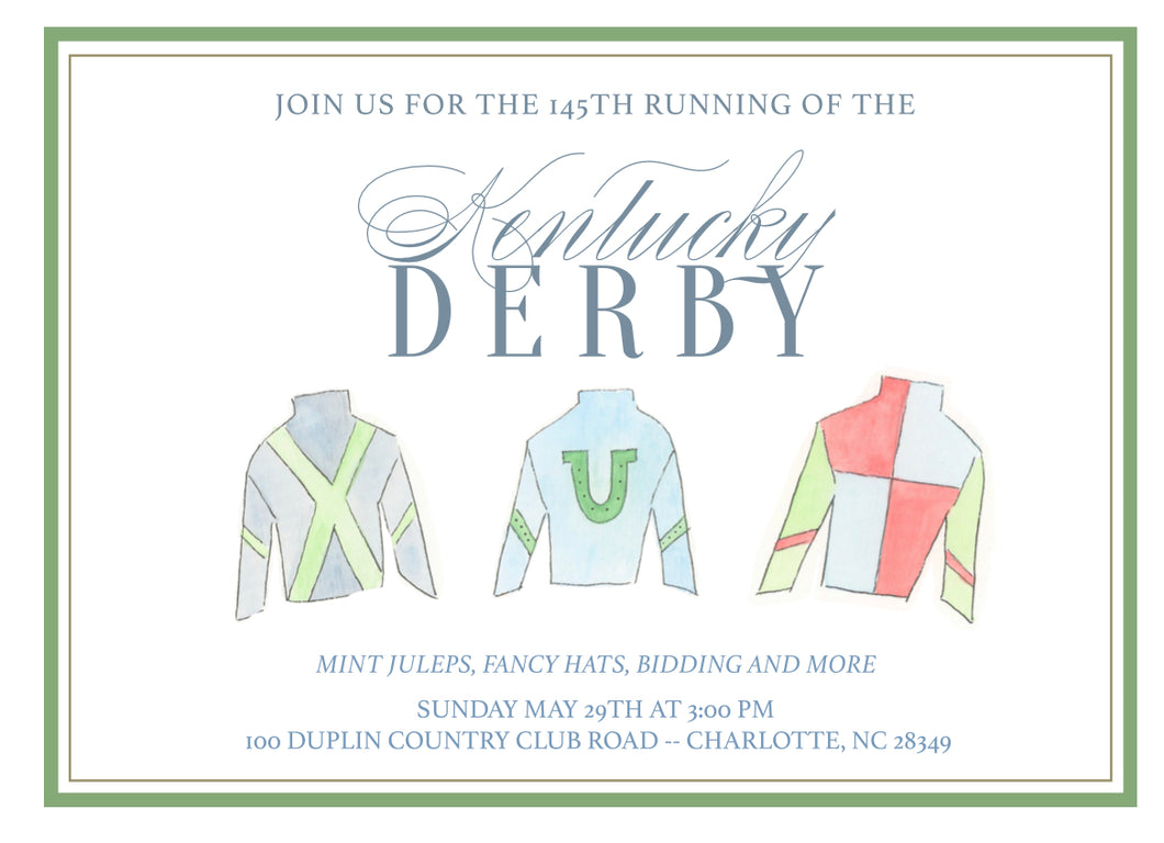 Jockey Silk Derby Invitation