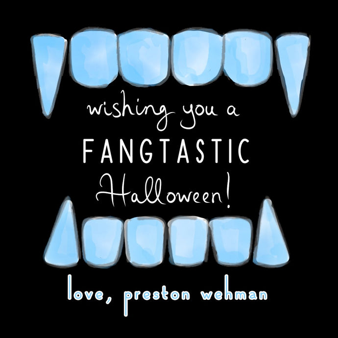 Have a FangTastic Halloween Blue
