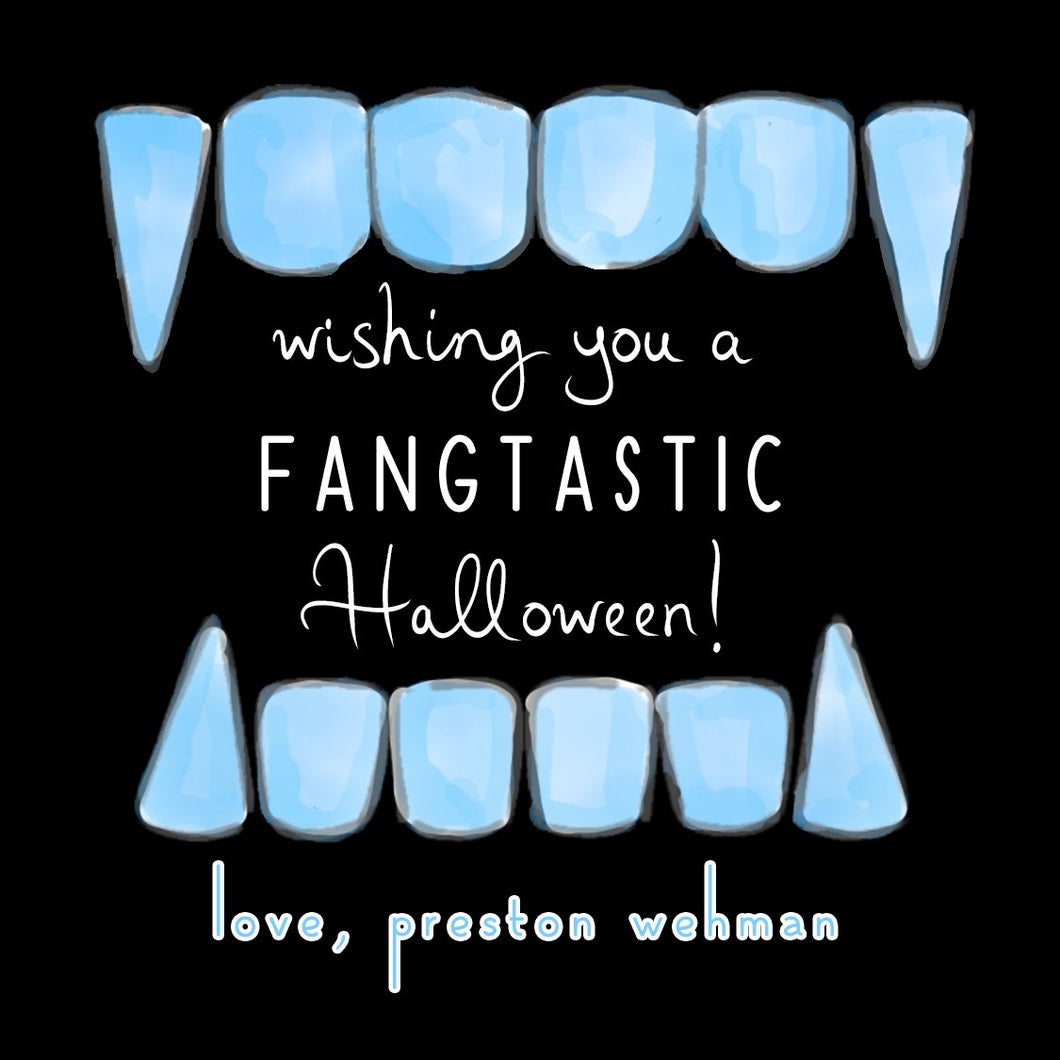 Have a FangTastic Halloween Blue