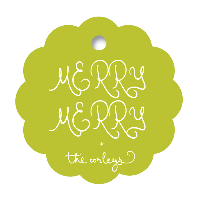 Scalloped Merry Merry Chartreuse
