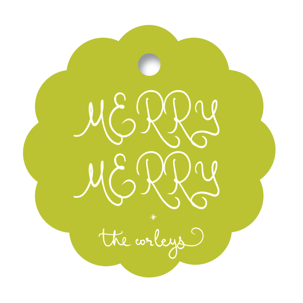 Scalloped Merry Merry Chartreuse