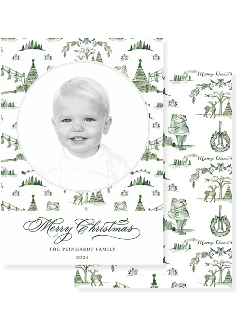 Ann Reeves Kids Toile Christmas Vertical II