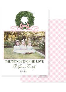 Boxwood Wreath with Pink Bow