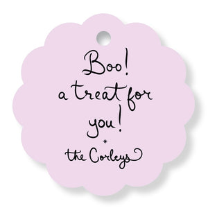 SCALLOPED Boo Tag Lavender