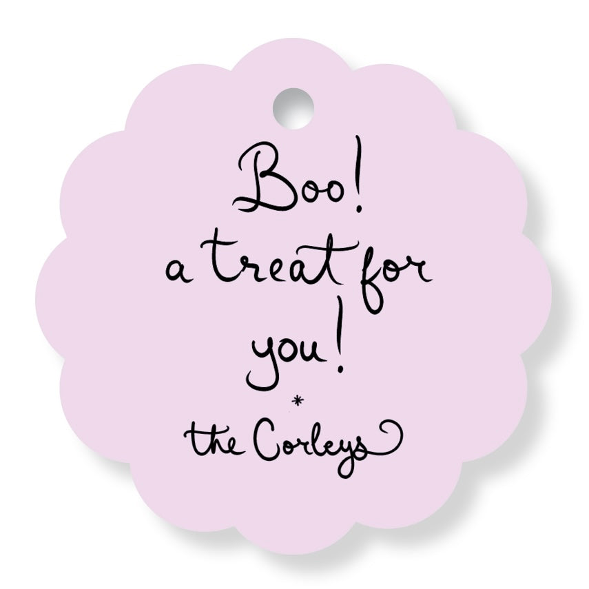SCALLOPED Boo Tag Lavender