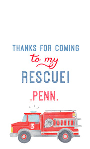 Fire Truck Gift Tags II