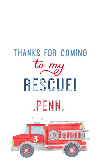 Fire Truck Gift Tags II