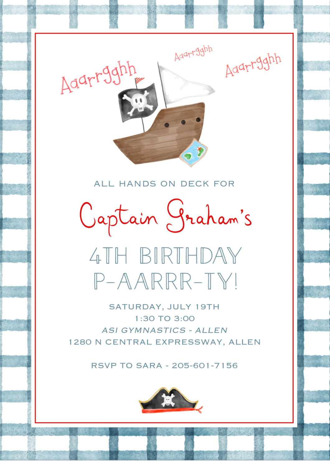 Pirate Birthday Invitations