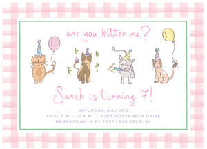 Kitten/Cat Birthday Invitation