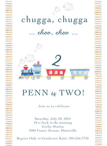 Train Birthday Invitations II