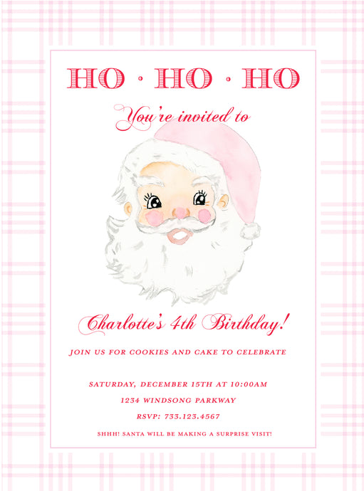 Blushing Santa Invitations