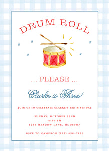 Drum Roll Invitation