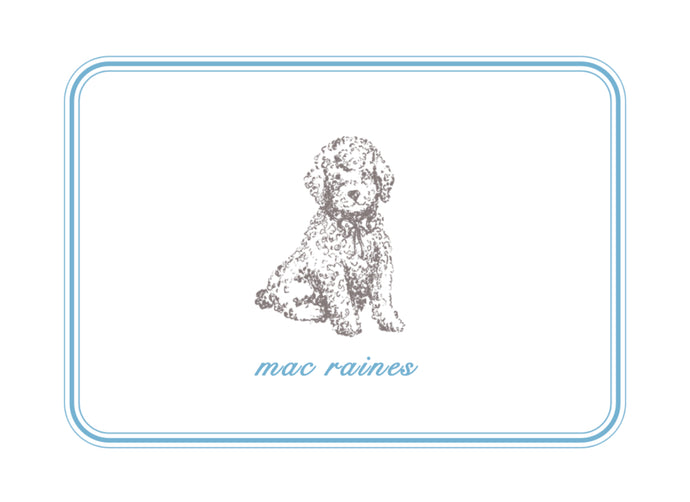 Curly Puppy Calling Cards