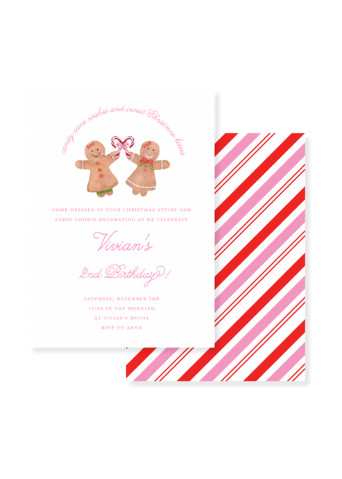 Gingerbread Birthday Invitations