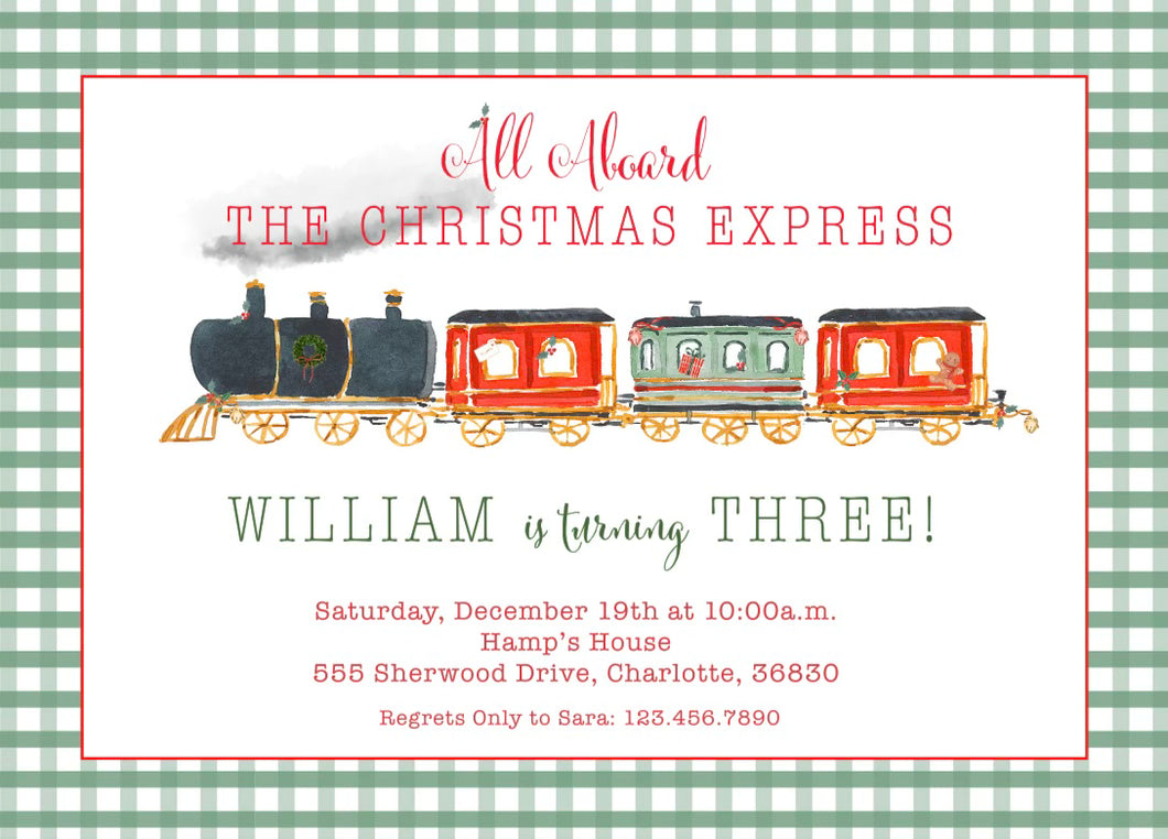 Christmas Express Invitations