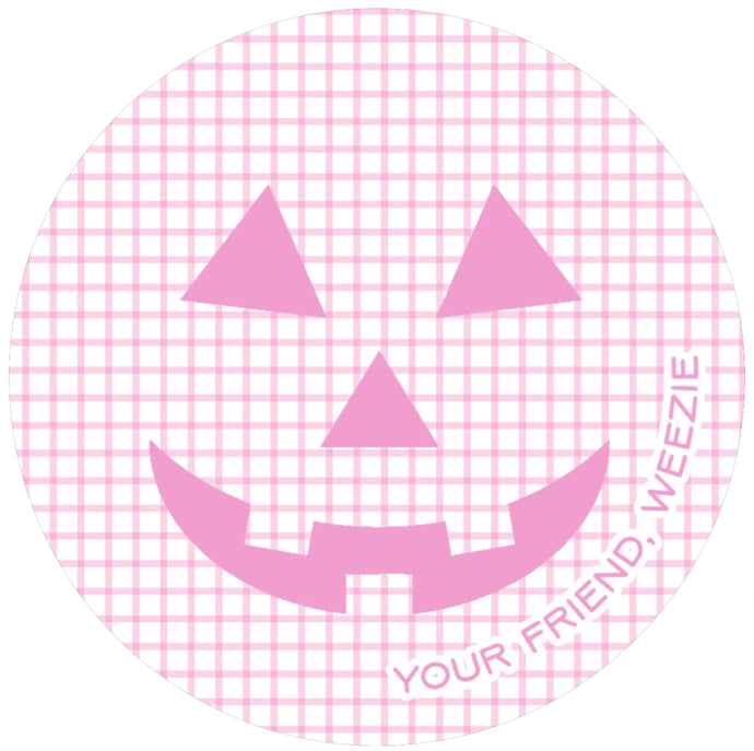 Round Gingham Pumpkin-Pink I