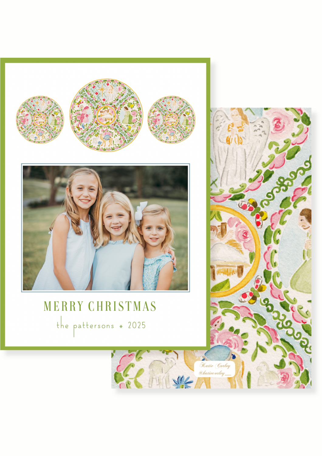 Rose Medallion Plate Vertical