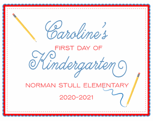 Back to School Sign-Scalloped II