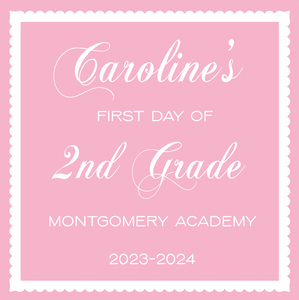 Uniform Back to School Sign- PINK (square)