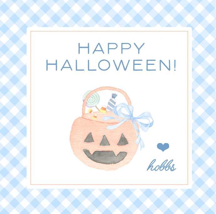 Blue Candy Bucket Halloween Tag