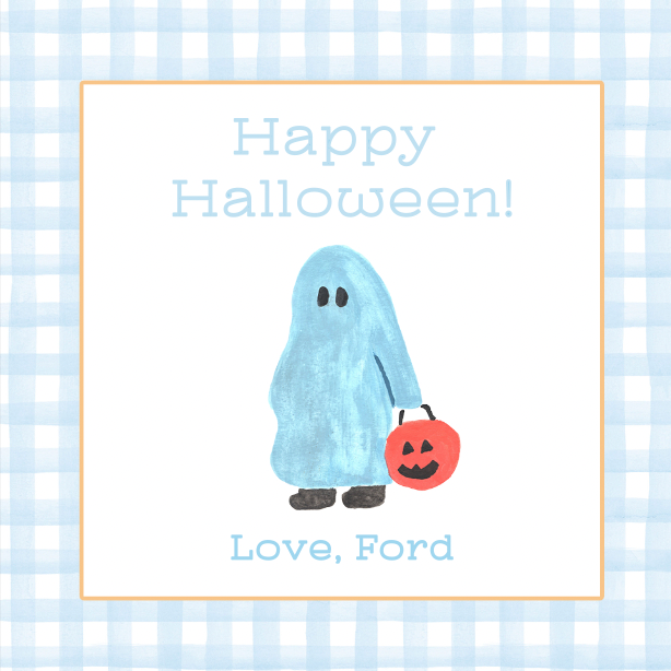Blue Ghost Happy Halloween