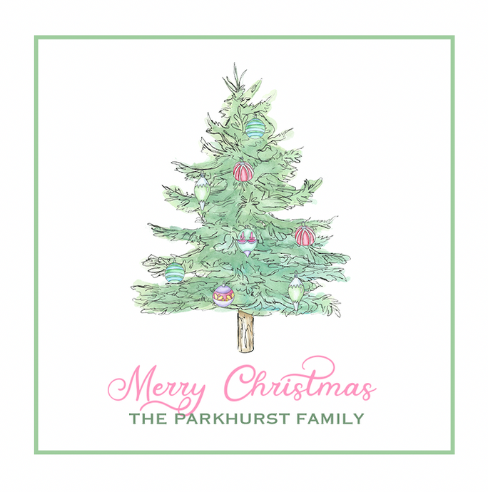 Pastel Christmas Tree Stickers