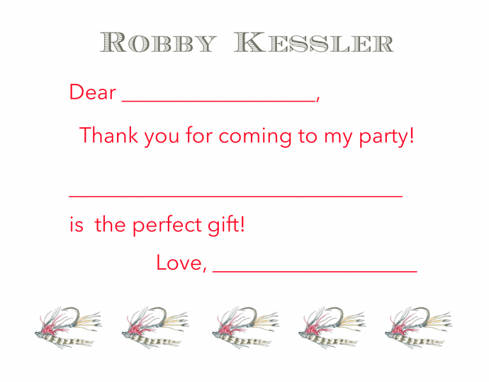 Easy Breezy Fly Fish Thank You Notes