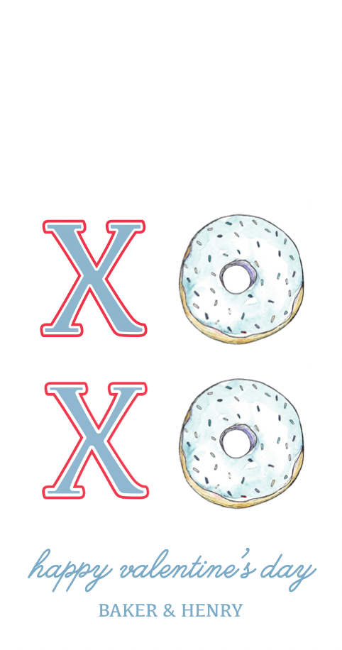 XOXO Donut Gift Tag Blue