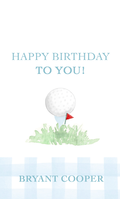 Golf Happy Birthday Gift Tags