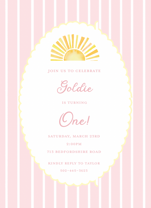 Sunshine Party Invitation
