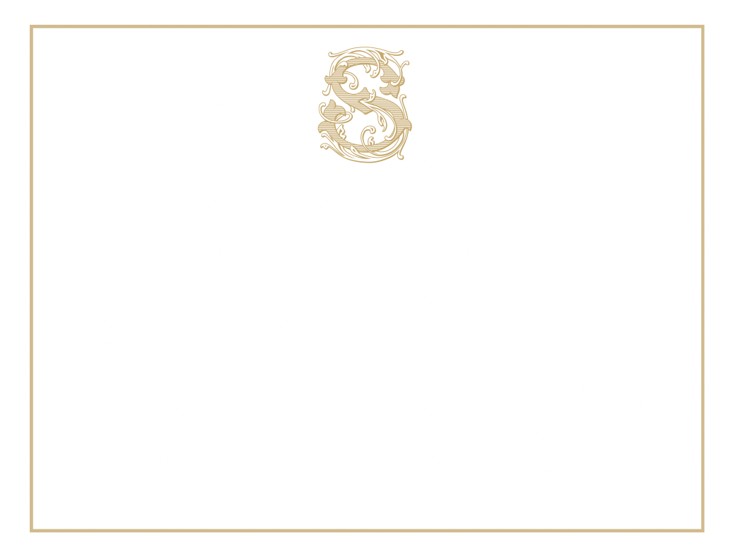 Vintage Vine Gold Stationery