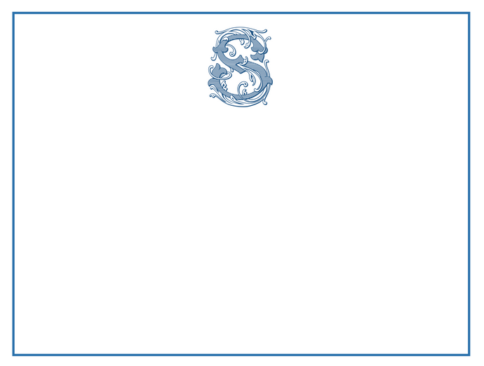 Vintage Vine Navy Stationery