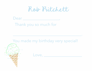 Easy Breezy Ice Cream Thank You Notes