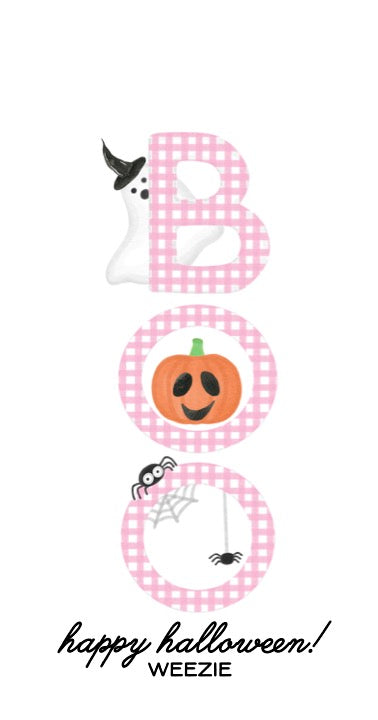 Boo Pink Gingham