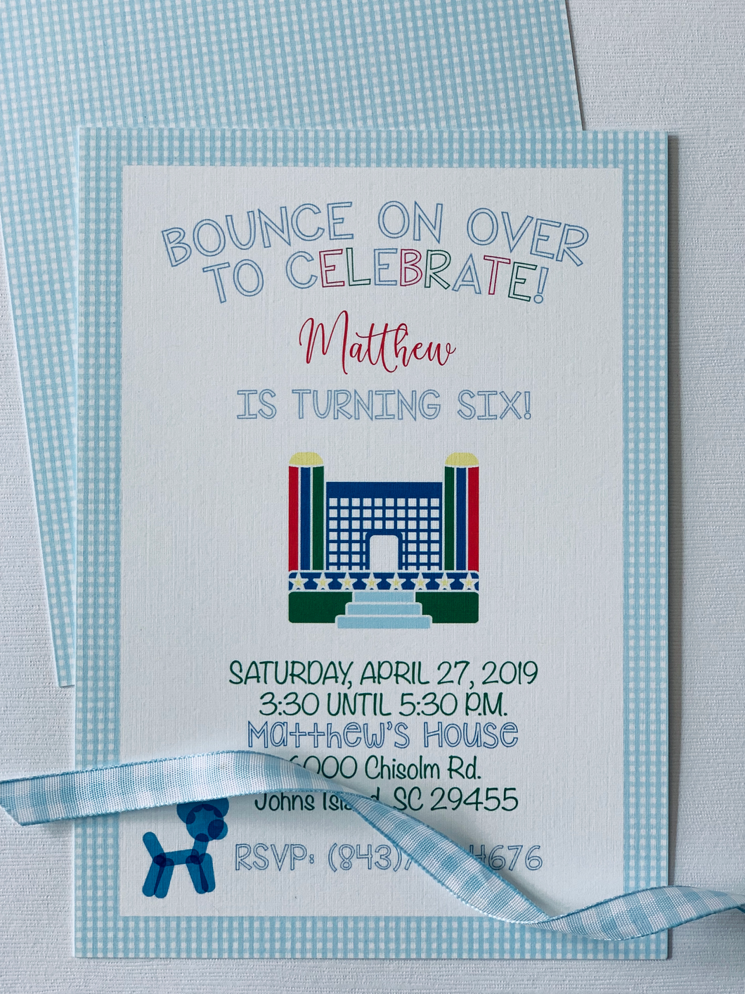 Bounce House Birthday Invitations