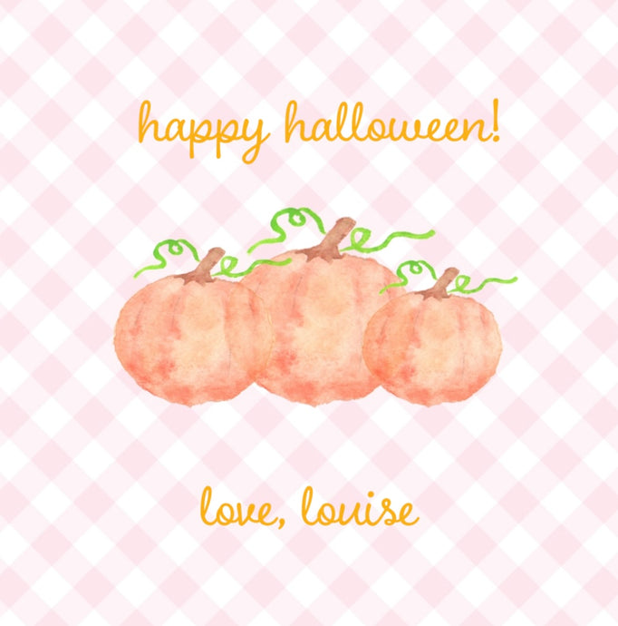Happy Halloween - Pink Gingham