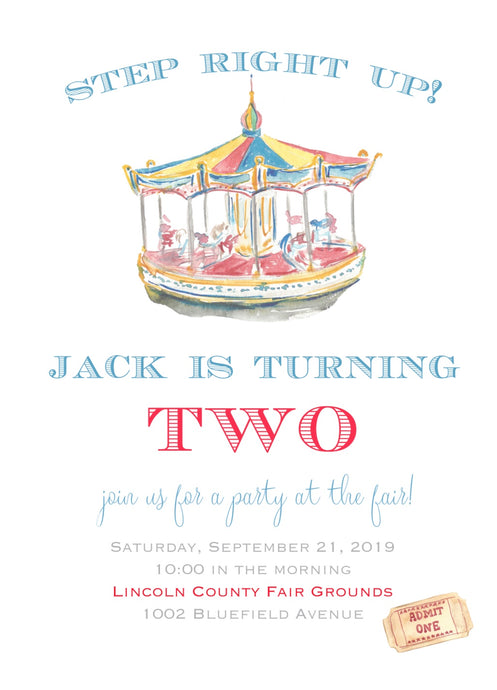County Fair Birthday Invitation