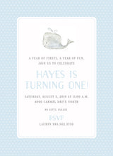 Load image into Gallery viewer, Little Whale Birthday Invitations
