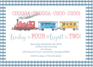 Train Birthday Invitations