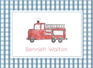 Fire Truck Luggage Tag