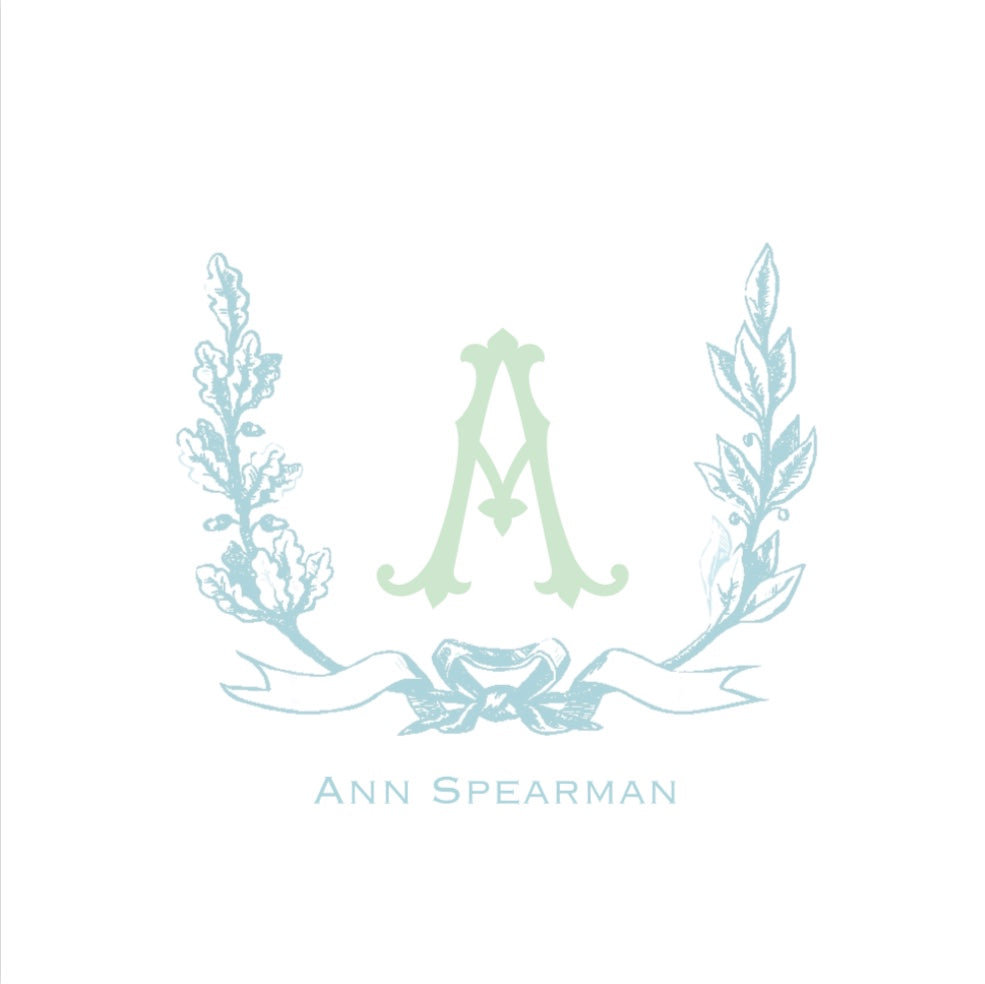 Wreathed Monogram Calling Cards