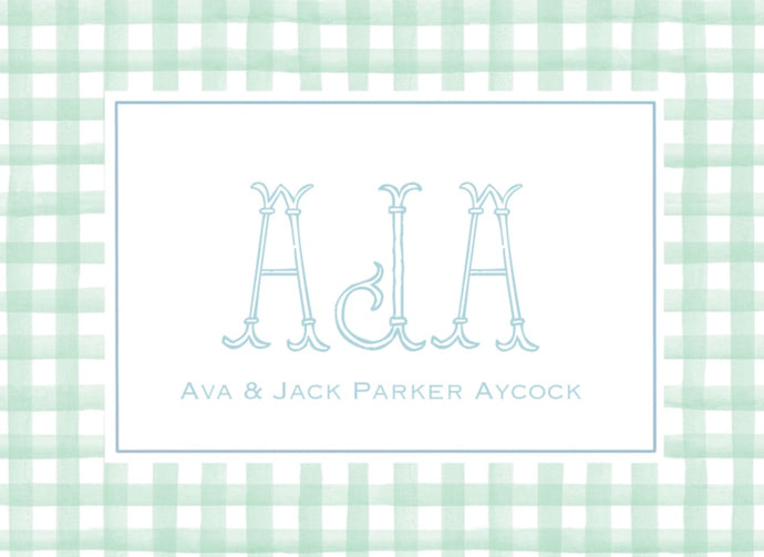 Three Letter Monogram Calling Cards 3