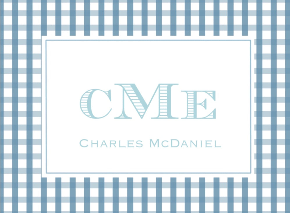 Three Letter Monogram Calling Cards 1