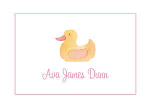 Rubber Ducky Calling Cards in Pink