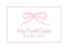 Load image into Gallery viewer, Pink Bow Calling Cards