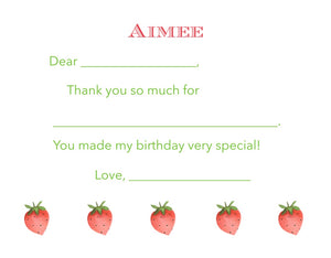 Easy Breezy Strawberry Thank You Notes